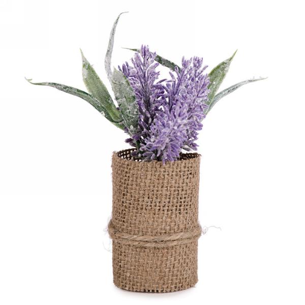 PURPLE LAVENDER WRAPPED IN JUTE