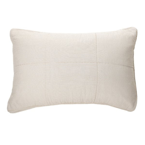 TAGLIATELLE NATURAL STRIPED DECORATIVE QUEEN PILLOW SHAM