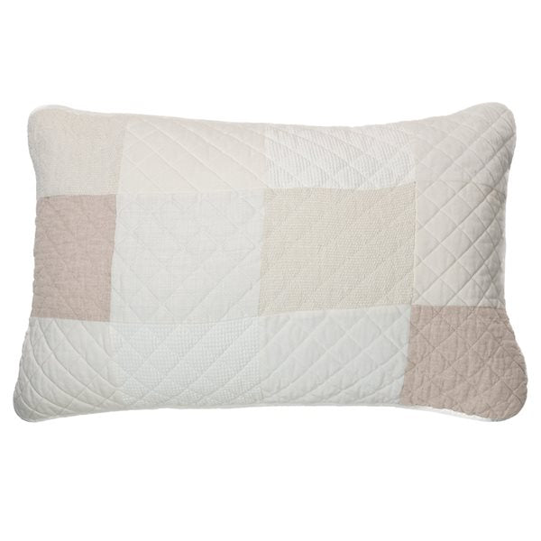 MERINGUE IVORY AND NATURAL PILLOW QUEEN SHAM