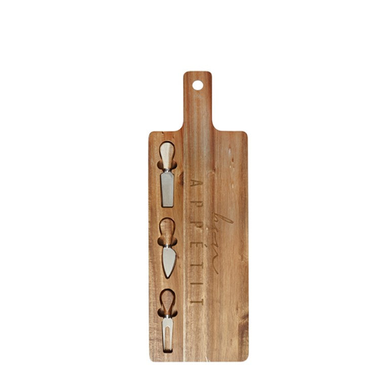 MASON SERVING BOARD WITH CHEESE KNIVES