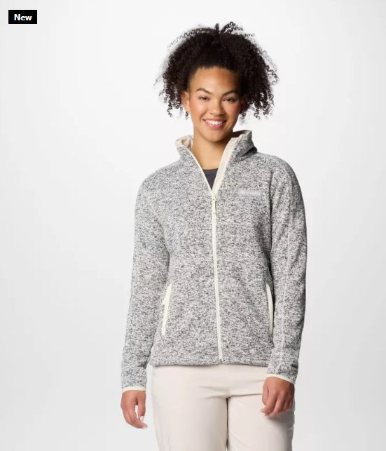 WOMEN'S FULL ZIP JACKET - CHALK HEATHER