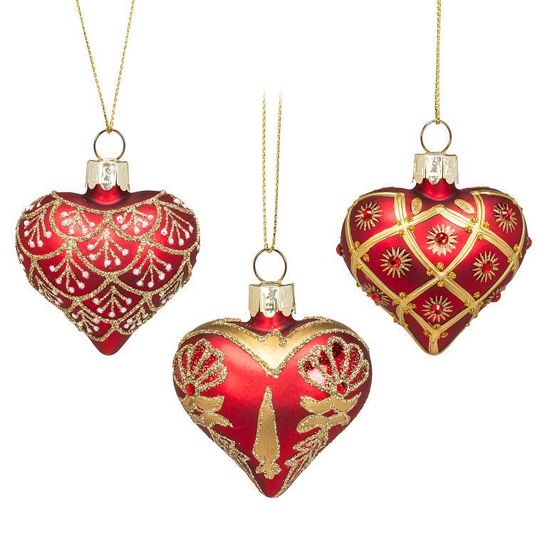 FANCY SMALL HEART ORNAMENT 2"H