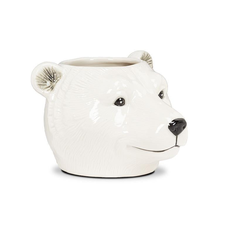 MEDIUM POLAR BEAR PLANTER 3.5"H