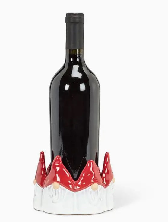 SANTA RING PILLAR WINE HOLDER 5"D