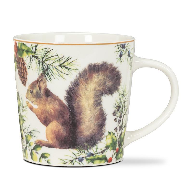 SQUIRREL & PINE MUG 3.75"H (14 OZ)