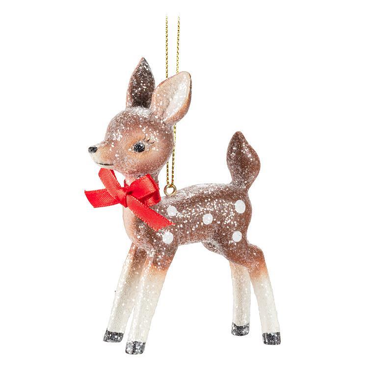 VINTAGE STANDING FAWN ORNAMENT 4"H