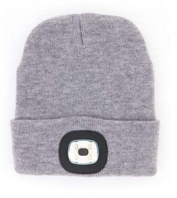 WOMEN'S GREY LED BEANIE