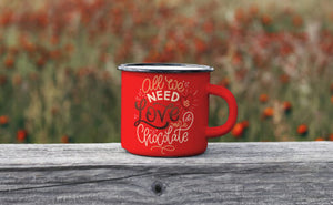 LOVE & CHOCOLATE MUG SET