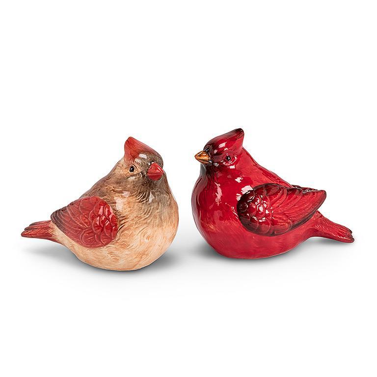 CARDINAL SALT & PEPPER SHAKERS 4"L