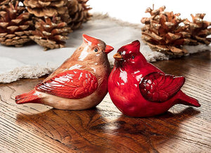 CARDINAL SALT & PEPPER SHAKERS 4"L