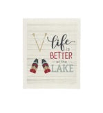 LIFE IS BETTER AT THE LAKE SPONGE CLOTH