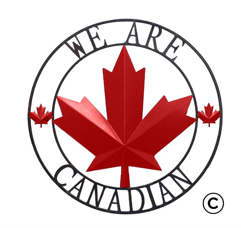12"WE ARE CANADIAN CIRCLE WALL ART