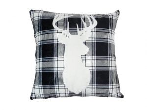 Buffalo plaid deer pillow sale